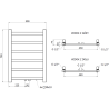Mexen Bolt bathroom radiator 700 x 500 mm, 188 W, white - W126-0700-500-00-20