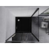 Mexen Apia sliding shower cabin 90 x 90 cm, transparent, chrome + Flat shower tray, black - 840-090-090-01-00-4070
