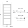 Mexen Bolt bathroom radiator 1000 x 400 mm, 228 W, anthracite - W126-1000-400-00-66