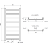Mexen Bolt bathroom radiator 1000 x 500 mm, 259 W, anthracite - W126-1000-500-00-66