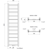 Mexen Bolt bathroom radiator 1500 x 400 mm, 342 W, white - W126-1500-400-00-20