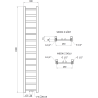 Mexen Bolt bathroom radiator 1800 x 300 mm, 351 W, white - W126-1800-300-00-20