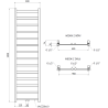 Mexen Bolt bathroom radiator 1800 x 500 mm, 460 W, black - W126-1800-500-00-70