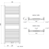 Mexen Zing bathroom radiator 1200 x 500 mm, 513 W, anthracite - W128-1200-500-00-66