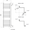 Mexen Loop bathroom radiator 1000 x 375 mm, 572 W, white - W129-1000-350-00-20