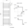 Mexen Loop bathroom radiator 1000 x 375 mm, 572 W, anthracite - W129-1000-350-00-66