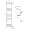 Mexen Loop 1600 x 375 mm Bathroom Radiator, 837 W, White - W129-1600-350-00-20