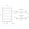 Mexen Zoom Decorative Bathroom Radiator 770 x 530 mm, 275 W, Anthracite - W130-0770-530-00-66