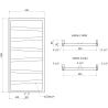 Mexen Zoom decorative bathroom radiator 1100 x 530 mm, 376 W, white - W130-1100-530-00-20