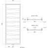 Mexen Zoom decorative bathroom radiator 1430 x 530 mm, 477 W, black - W130-1430-530-00-70