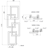 Mexen Grid decorative bathroom radiator 1115 x 360 mm, 279 W, anthracite - W215-1115-360-00-66