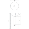 Mexen Ajax-01 freestanding washbasin made of conglomerate 45 x 45 cm, matte white - 26504500