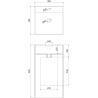 Mexen Belen freestanding conglomerate washbasin 45 x 45 cm, matte white - 26604500