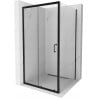Mexen Apia sliding shower cabin 100 x 100 cm, transparent, black - 840-100-100-70-00