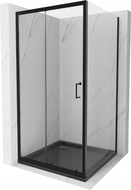 Mexen Apia sliding shower cabin 90 x 90 cm, transparent, black + Flat tray, black - 840-090-090-70-00-4070B