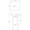 Mexen Ria freestanding basin made of composite 45 x 45 cm, white matte - 26584500