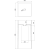 Mexen Xola-1 freestanding basin, conglomerate 40 x 40 cm, white matte - 26594000
