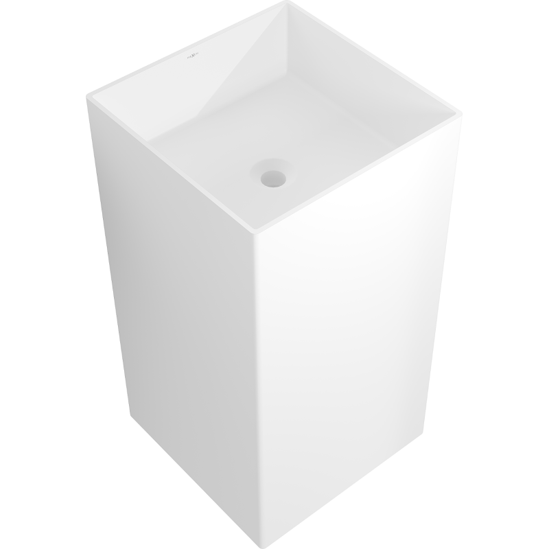Mexen Xola-2 freestanding basin made of conglomerate 45 x 45 cm, matte white - 26594500