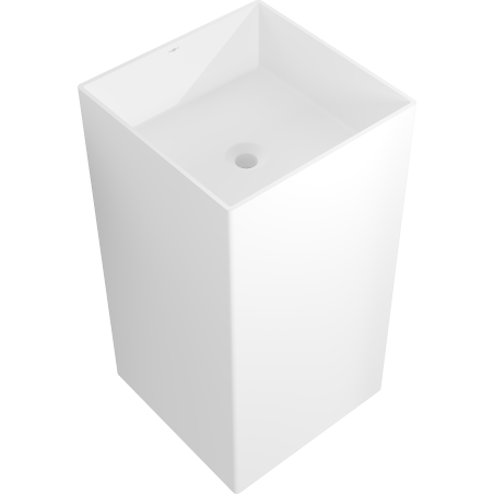 Mexen Xola-2 freestanding basin made of conglomerate 45 x 45 cm, matte white - 26594500
