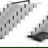 Mexen Apia extendable shower cubicle 100 x 100 cm, Transparent, Black + shower tray Flat, Black - 840-100-100-70-00-4070B