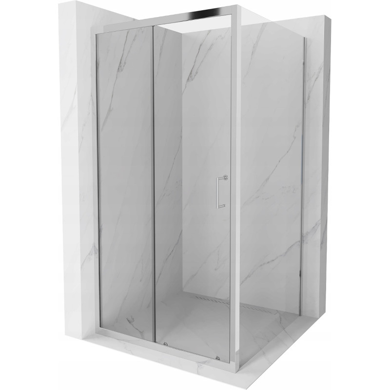 Mexen Apia sliding shower cabin 90 x 90 cm, transparent, chrome - 840-090-090-01-00
