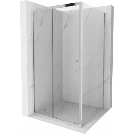 Mexen Apia extendable shower cubicle 90 x 90 cm, Transparent, Chrome - 840-090-090-01-00