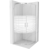 Mexen Rio semicircular shower cabin 70 x 70 cm, stripes, chrome - 863-070-070-01-20