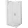 Mexen Rio semi-circular shower cabin 70 x 70 cm, frost, chrome - 863-070-070-01-30