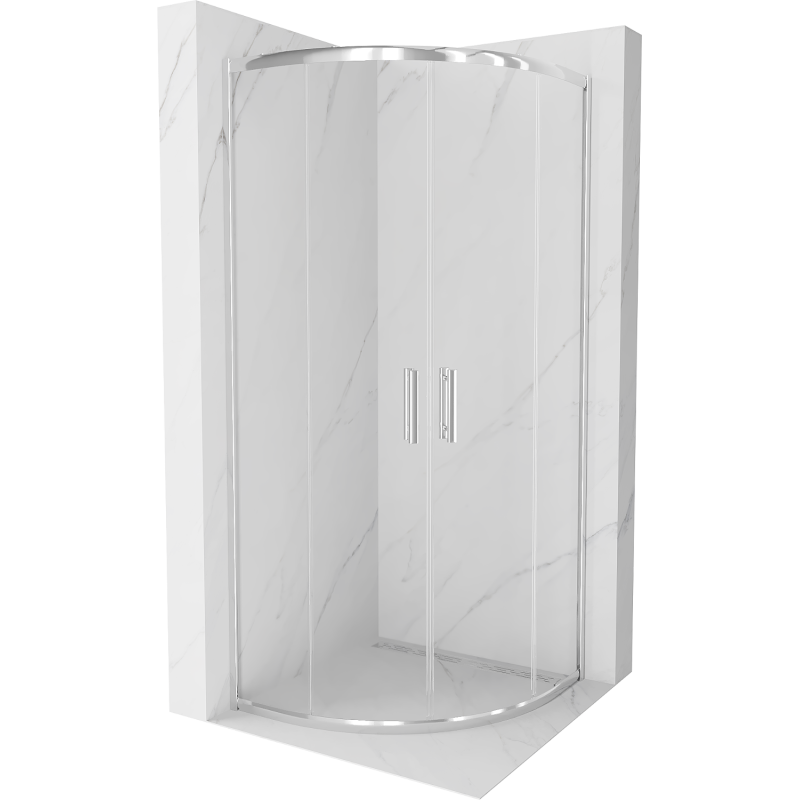 Mexen Rio semi-circular shower enclosure 90 x 90 cm, transparent, chrome - 863-090-090-01-00