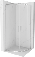 Mexen Rio 90 x 90 cm Semi-Circular Shower Enclosure, Transparent, Chrome - 863-090-090-01-00