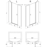 Mexen Mist right swing shower door 155 cm, black frame, black - 8A4-155-001-70-70-P