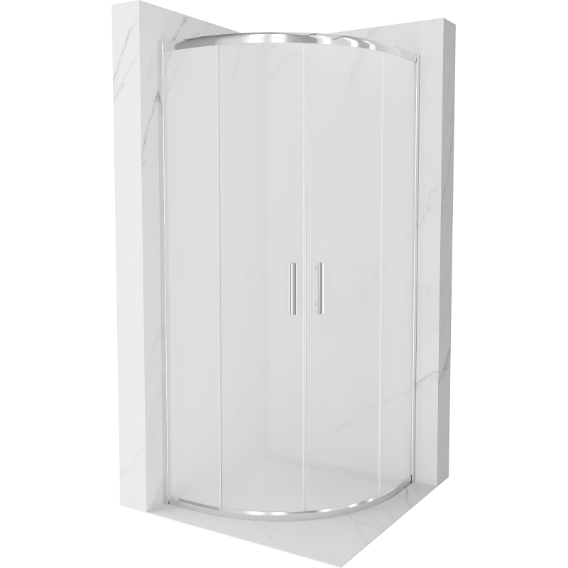 Mexen Rio semi-circular shower cabin 90 x 90 cm, frost, chrome - 863-090-090-01-30