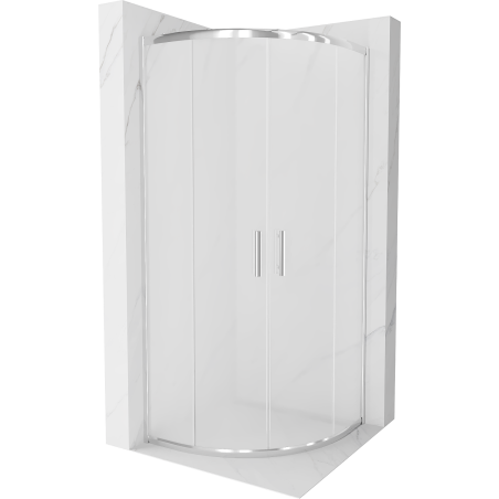Mexen Rio semi-circular shower cabin 90 x 90 cm, frost, chrome - 863-090-090-01-30
