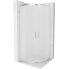 Mexen Rio semicircular shower cabin 90 x 90 cm, frosted, chrome - 863-090-090-01-30
