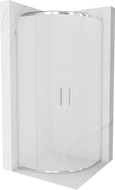 Mexen Rio semicircular shower cabin 90 x 90 cm, frosted, chrome - 863-090-090-01-30