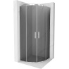 Mexen Rio semi-circular shower cabin 80 x 80 cm, graphite, chrome - 863-080-080-01-40