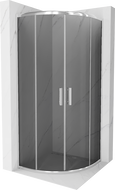 Mexen Rio semi-circular shower enclosure 80 x 80 cm, graphite, chrome - 863-080-080-01-40