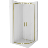 Mexen Rio semi-circular shower cabin 80 x 80 cm, transparent, gold - 863-080-080-50-00