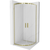 Mexen Rio Shower Cabin Semi-Circular 90 x 90 cm, Transparent, Gold - 863-090-090-50-00