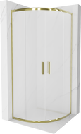 Mexen Rio semicircular shower cabin 70 x 70 cm, frost, gold - 863-070-070-50-30
