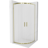 Mexen Rio Shower Cabin Half-Circular 90 x 90 cm, Frosted, Gold - 863-090-090-50-30