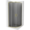 Mexen Rio semi-circular shower enclosure 70 x 70 cm, graphite, gold - 863-070-070-50-40