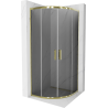Mexen Rio shower cabin half-round 90 x 90 cm, graphite, gold - 863-090-090-50-40