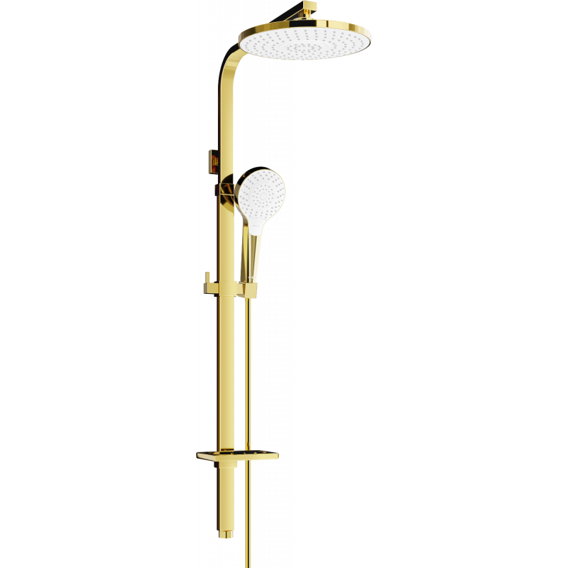Mexen Q05 shower column, Gold/White - 798050595-50