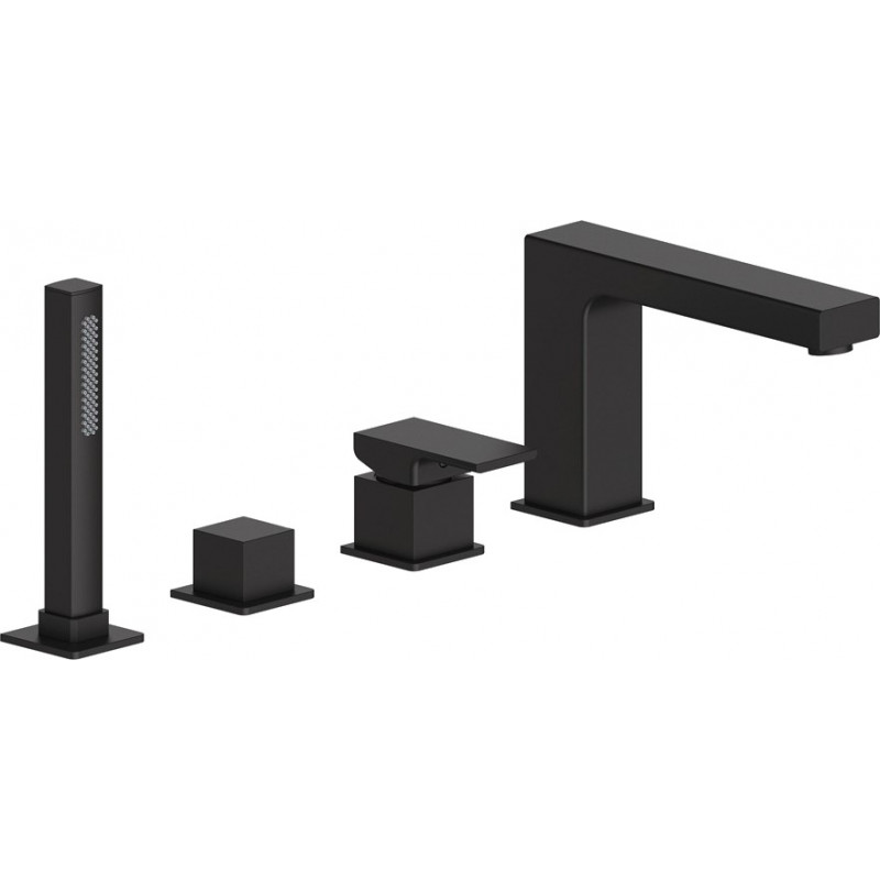 Mexen Cube bathtub faucet, black - 72932-70