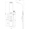 Mexen Gros Shower Panel, Chrome - 7619-03-00