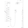 Mexen Ivo shower panel with spout, gold - 7608-03-50