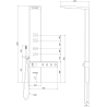 Mexen Natan shower panel with spout, chrome - 7626-04-00