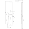 Mexen Omar shower panel, black - 7610-03-70