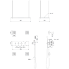 Mexen Soler concealed shower set, black - 7601-04-70